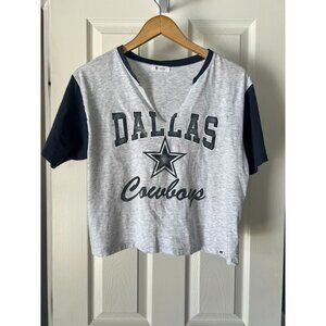 Dallas Cowboys ’47 Brand T-Shirt Women’s Medium Gray Navy NFL Football Tee
